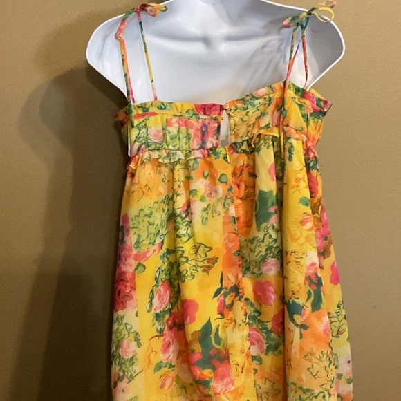 Dress mini NWOT Never worn brand new boutique 16” Ptp sundress cute babydoll - Picture 2 of 12